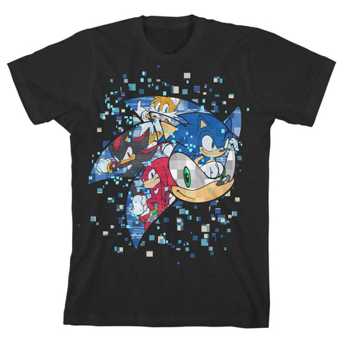 Sonic The Hedgehog Pixelated Youth Short-Sleeve T-Shirt