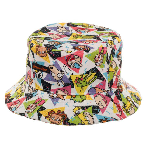 Nickelodeon Bucket Hat All Over Print 90s Cartoon Hat